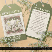 Happy Easter: Peace 7 Hope  Lily Church Cadeaulabel