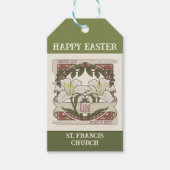 Happy Easter: Peace 7 Hope Lily Church Cadeaulabel (Voorkant)