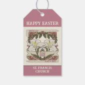 Happy Easter: Peace & Hope  Lily Church Cadeaulabel (Achterkant)