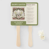 Happy Easter: Peace & Hope  Lily Church Handwaaier (Voorkant en achterkant)