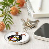 "HAPPY EASTER" PENGUIN BUNNY SLEUTELHANGER (Zijkant)
