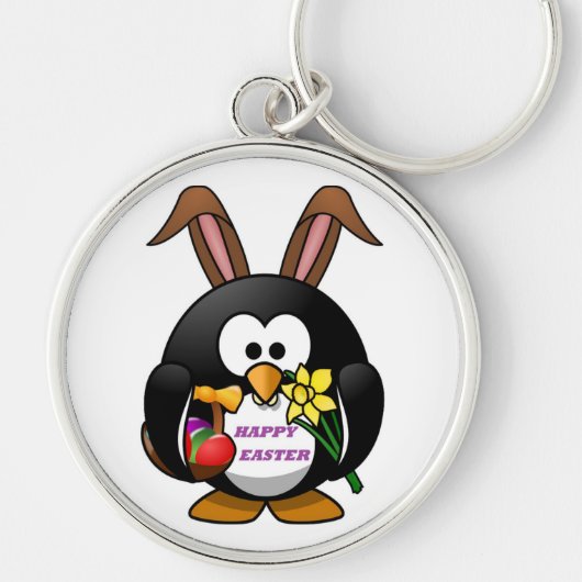 "HAPPY EASTER" PENGUIN BUNNY SLEUTELHANGER (Voorkant)