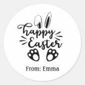 Happy Easter Personalized Sticker (Voorkant)