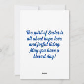 Happy Easter - persoonlijke Baby foto Feestdagenkaart (Achterkant)