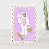Happy Easter - persoonlijke foto-paasbunny Kaart (Voorkant)