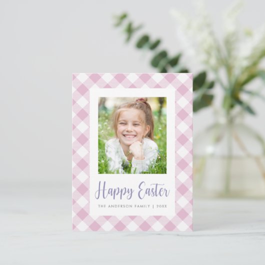 Happy Easter Photo Briefkaart (Staand voorkant)