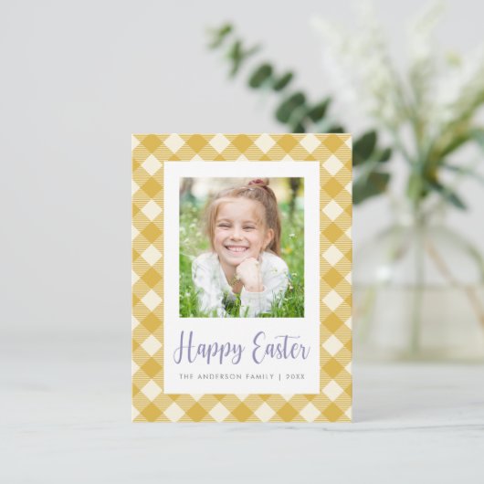 Happy Easter Photo Briefkaart (Staand voorkant)