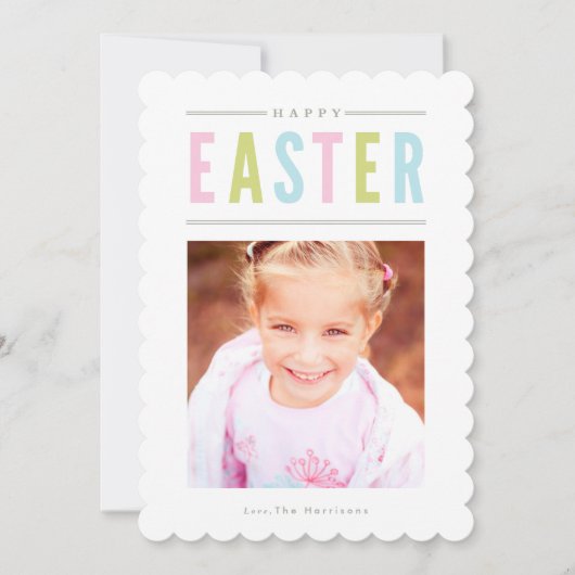 Happy Easter Photo Card Personalized Feestdagenkaart (Voorkant)