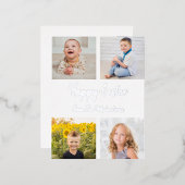 Happy Easter Photo Collage Folie Feestdagen Briefkaart (Voorkant / Achterkant)