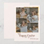 Happy Easter Photo Collage Vakantie Kaart (Voorkant / Achterkant)