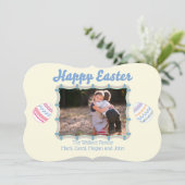 Happy Easter Photo Lijst Feestdagenkaart (Staand voorkant)