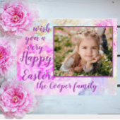 Happy Easter Photo Lijst Peony Flowers Briefkaart