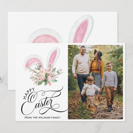 Happy Easter Photo Typografie (Voorkant / Achterkant)