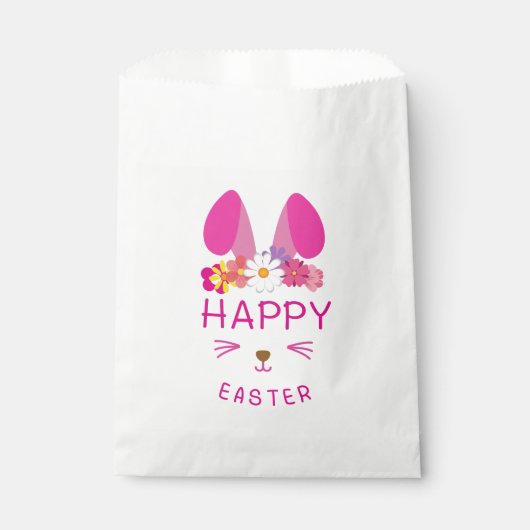 Happy Easter Pink Bunny Bedankzakje (Voorkant)