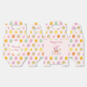Happy Easter Pink Bunny Garden Egg Hunting Naam Bedankdoosjes (Ongevouwen)