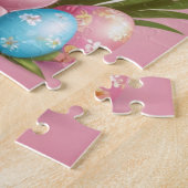 Happy Easter Pink Bunny Legpuzzel (Zijkant)
