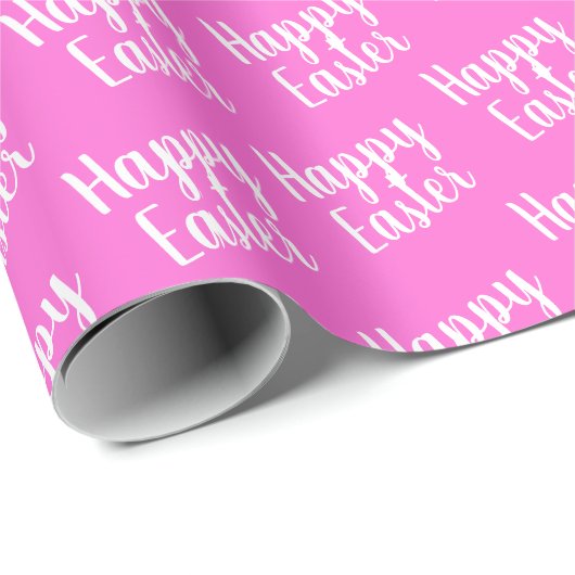 Happy Easter Pink Cadeaupapier (Rol Hoek)
