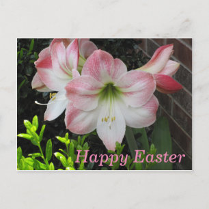 Happy Easter Pink Lily Briefkaart