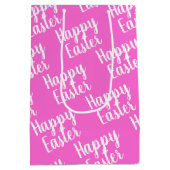  Happy Easter Pink Medium Cadeauzakje (Achterkant)