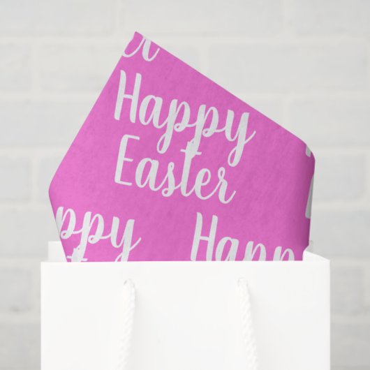  Happy Easter Pink Tissuepapier (Cadeauzakje)