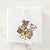 Happy Easter Pit Bull Dogs Bedankjes Labels (In situ)