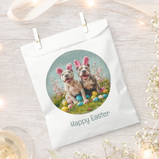 Happy Easter Pit Bull Dogs Bedankzakje (Geknipt)