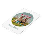 Happy Easter Pit Bull Dogs Magneet (Linkerzijde)