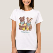Happy Easter Pit Bull Dogs T-shirt (Voorkant)
