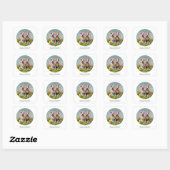 Happy Easter Pit Bull Dogs Vierkante Sticker (Vel)
