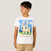 Happy Easter pixelart bunny shirt, Pixel Art  T-shirt (Voorkant volledig)