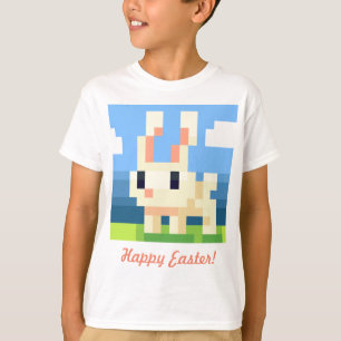 Happy Easter pixelart bunny shirt, Pixel Art  T-shirt
