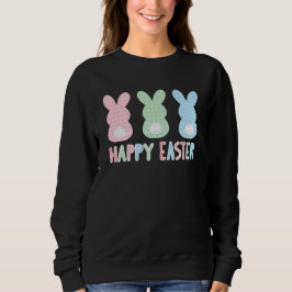Happy Easter Plaid Bunny Multicolor Paashaas Trui