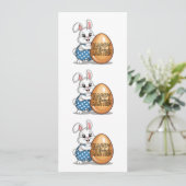 Happy Easter Polka Dot Bunny Kaart (Staand voorkant)