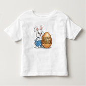 Happy Easter Polka Dot Bunny Kinder Shirts (Voorkant)