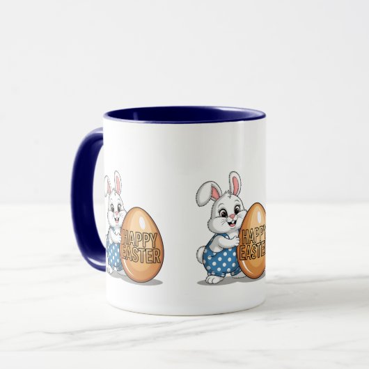 Happy Easter Polka Dot Bunny Mok (Voorkant links)