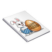 Happy Easter Polka Dot Bunny Notitieboek (Rechterzijde)