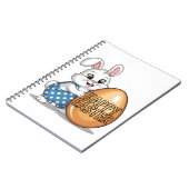 Happy Easter Polka Dot Bunny Notitieboek (Linkerzijde)