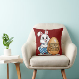 Happy Easter Polka Dot Bunny Sierkussen