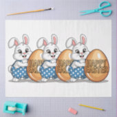 Happy Easter Polka Dot Bunny Tissuepapier (Craft)