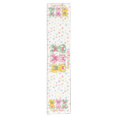 Happy Easter Polka Dot Easter Bunnies Korte Tafelloper (Voorkant)
