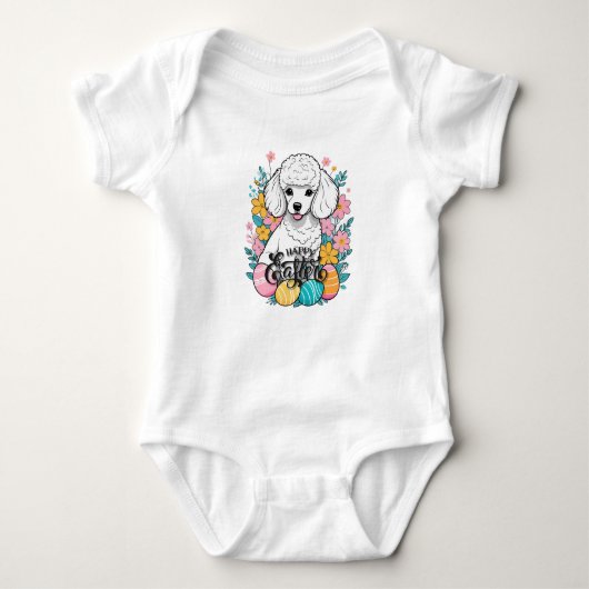 Happy Easter Poodle Romper (Voorkant)