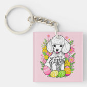 Happy Easter Poodle Sleutelhanger (voorkant)