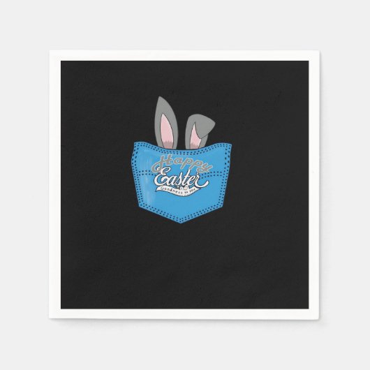 Happy Easter Pop Peeking Bunny Servet (Voorkant)