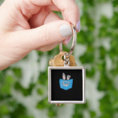 Happy Easter Pop Peeking Bunny Sleutelhanger (Hand)