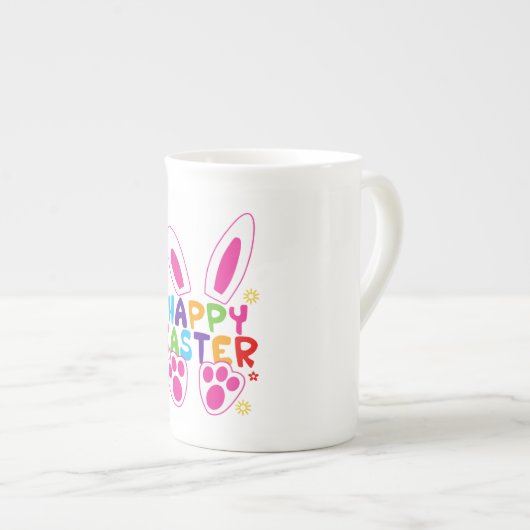 happy easter porselein kop (Voorkant rechts)