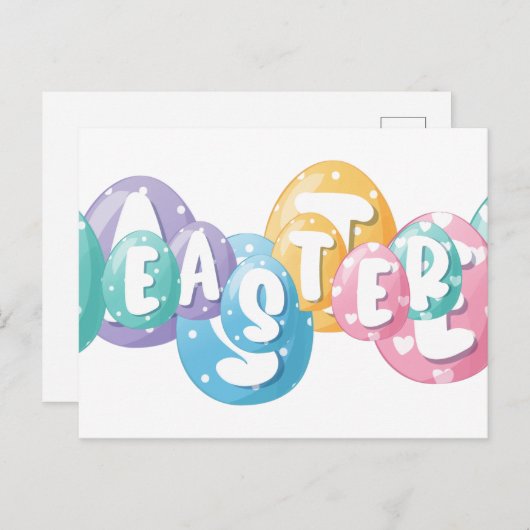 Happy  Easter Postcard Briefkaart (Voorkant / Achterkant)