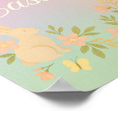 Happy Easter Poster | Pastel Bunny Wall Art (Hoek)