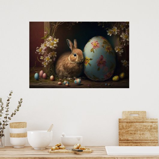 Happy Easter-Poster voor eitjes Poster (Keuken)