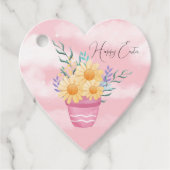 Happy Easter Pot of Yellow Flowers Bedankjes Labels (Voorkant)