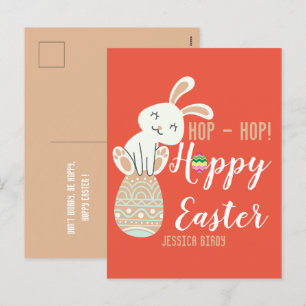 Happy Easter, prettige familie, susterbroodjes, ee Feestdagenkaart